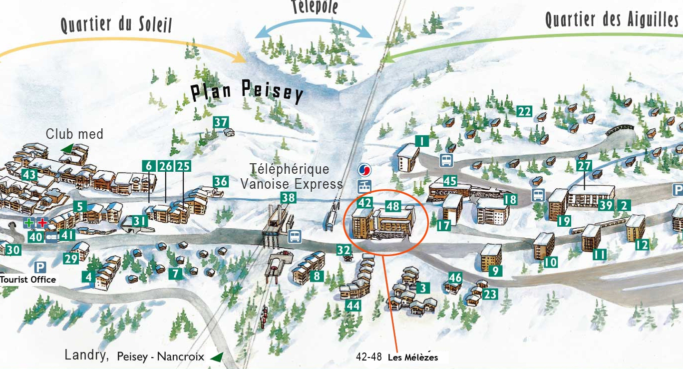 Resort guide Plan Peisey: maps, restaurants & information