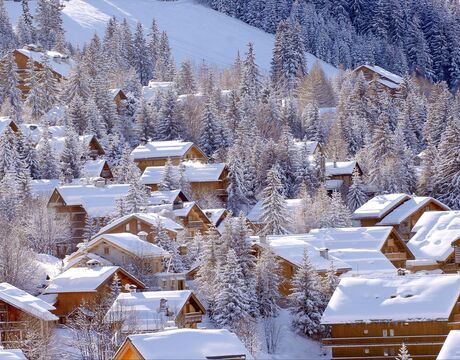 Ski chalets in the Three Valleys
